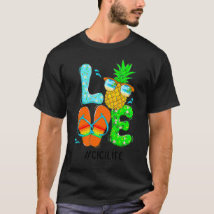 Ananas blättrige Liebe Sommerfrau Premium (45) T-Shirt