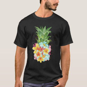 Ananas-Blume Aloha Hawaiianisches T-Shirt Ananas-T