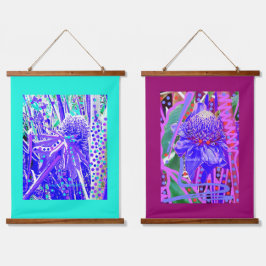 Ananas-Blume, die DUO sprechen Wandteppich Mit Holzrahmen