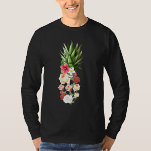 Ananas Blume Orchideen Rose Sommer Hawaiian Va T-Shirt