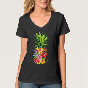Ananas Blumen Aloha Hawaii Vintage Hawaiian Fl T-Shirt