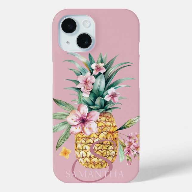 Ananas-Blütenpink Case-Mate iPhone Hülle (Rückseite)