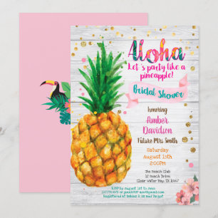 Ananas Braudusche Einladung Sommer tropische