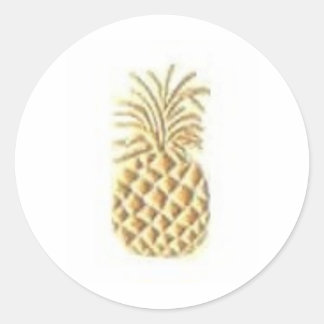 Ananas-Briefmarke Runder Aufkleber