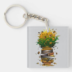 Ananas Bücher Schlüsselanhänger