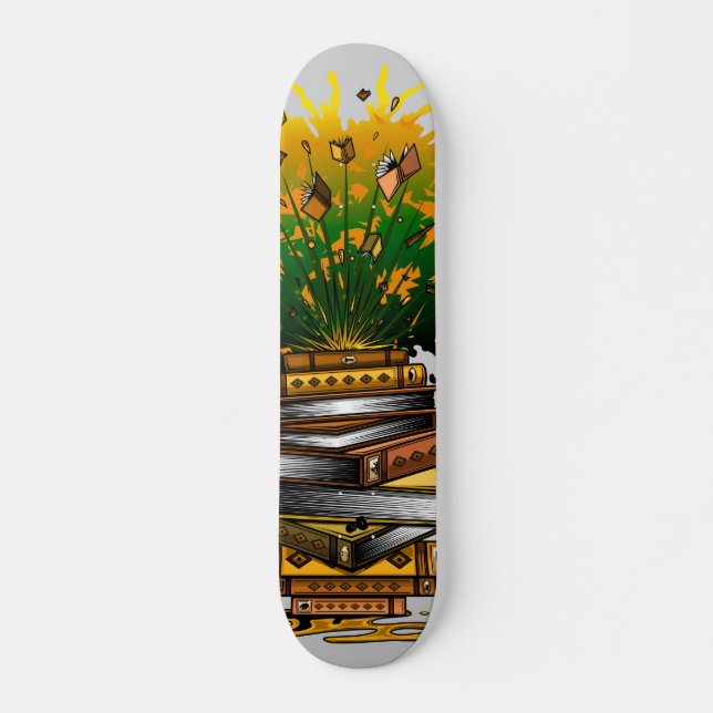 Ananas Bücher Skateboard (Vorne)