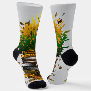 Ananas Bücher Socken