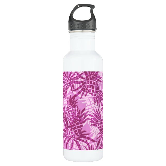 Ananas-Camouflage Hawaii Trinkflasche (Vorderseite)
