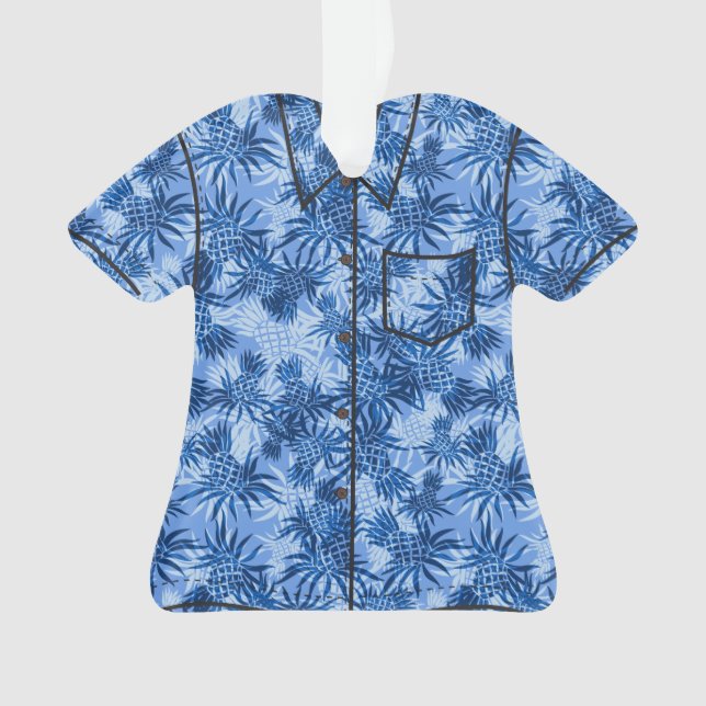 Ananas-Camouflage Hawaiian Tropical Aloha Shirt Ornament (Vorderseite)