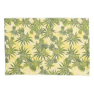 Ananas-Camouflage Hawaiian Tropical - Gelbes Olive Kissenbezug