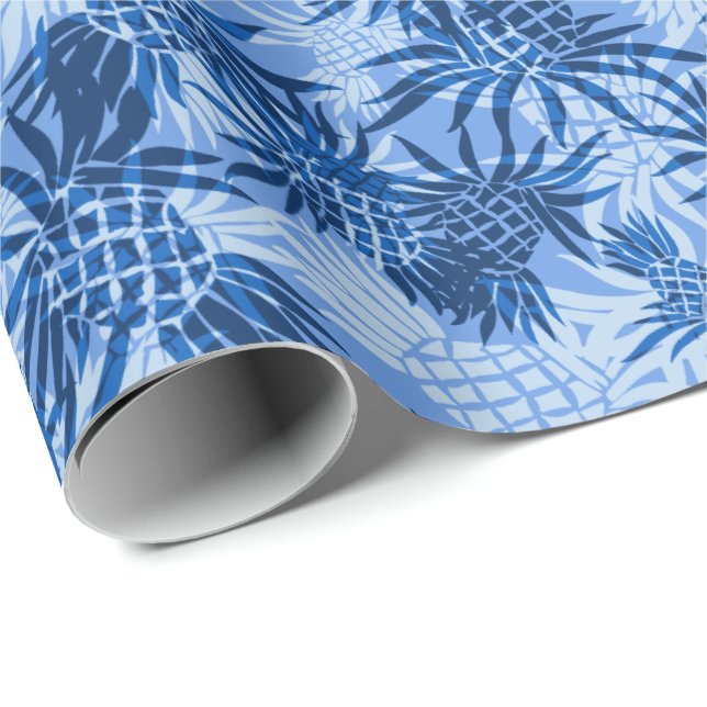 Ananas-Camouflage Hawaiian Tropical Geschenkpapier (Rolleneckpunkt)