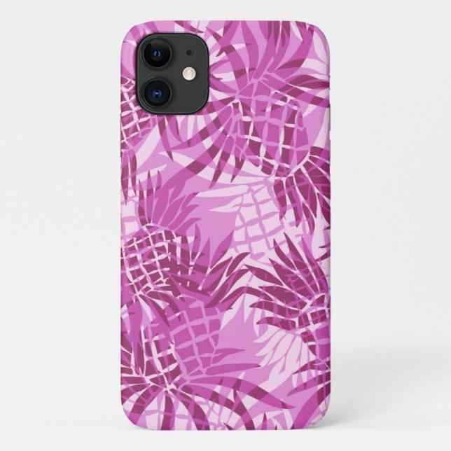 Ananas-Camouflage Hawaiian Tropical - Rosa Case-Mate iPhone Hülle (Rückseite)