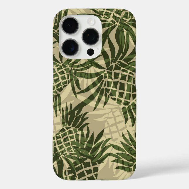 Ananas-Camouflage Hawaiianisches Olivenöl Case-Mate iPhone Hülle (Rückseite)
