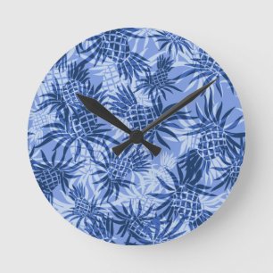 Ananas-Camouflage-hawaiische Wand-Uhren Runde Wanduhr