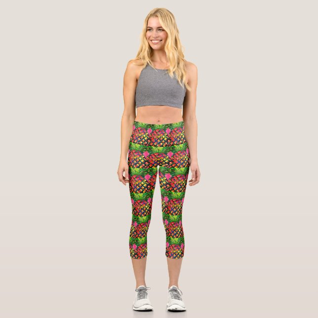 Ananas Capri-Leggings Capri Leggings (Vorderseite)