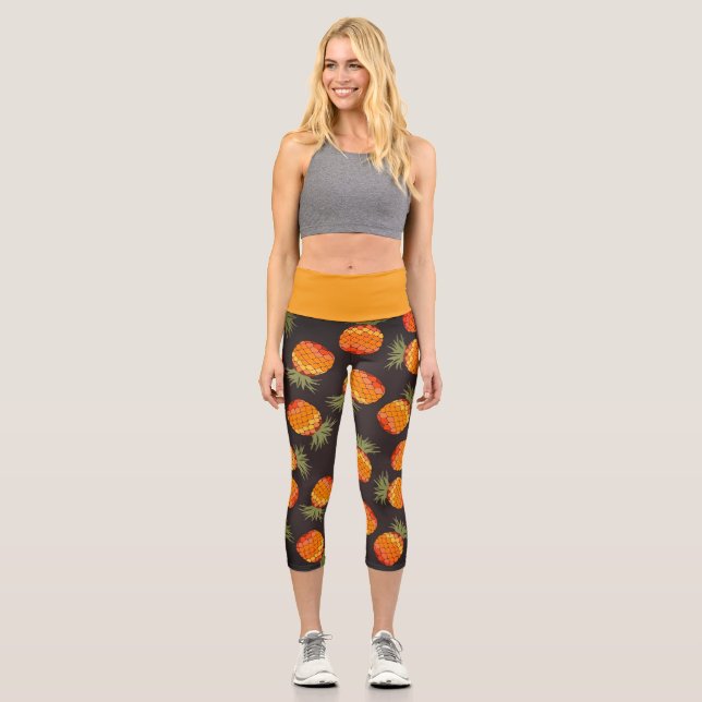 Ananas Capri-Leggings Capri Leggings (Vorderseite)