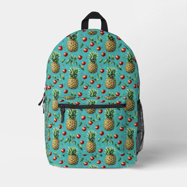 Ananas Cherry Bliss Bedruckter Rucksack (Vorderseite)
