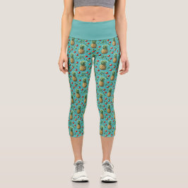 Ananas Cherry Bliss Capri Leggings