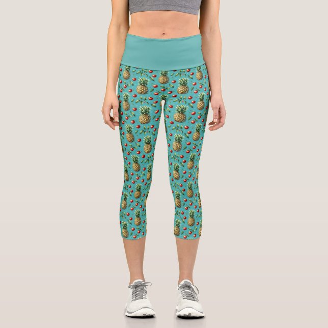 Ananas Cherry Bliss Capri Leggings (Vorderseite)