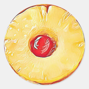 Ananas Cherry Food Dessert Stickers