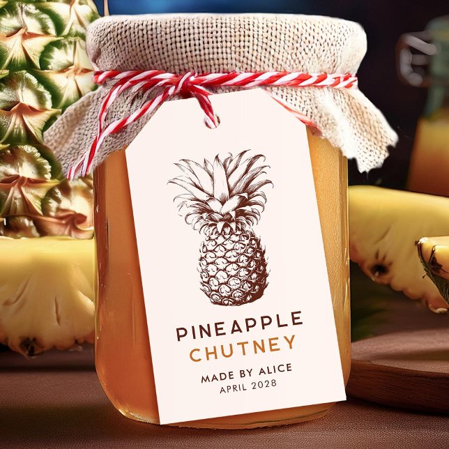 Ananas-Chutney-Hüttenkonserve Geschenkanhänger (Von Creator hochgeladen)