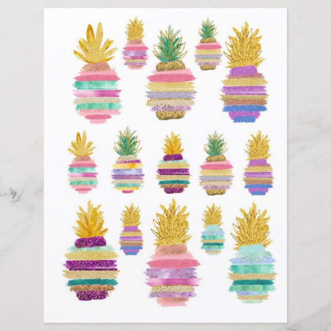 Ananas Clipart für Ihr Scrapbook und Journal (Vorderseite)