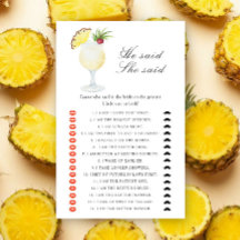 Ananas-Cocktail Er sagte, sie sagte Brautparty
