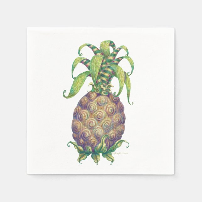 Ananas Cocktail Napkins Serviette (Vorderseite)