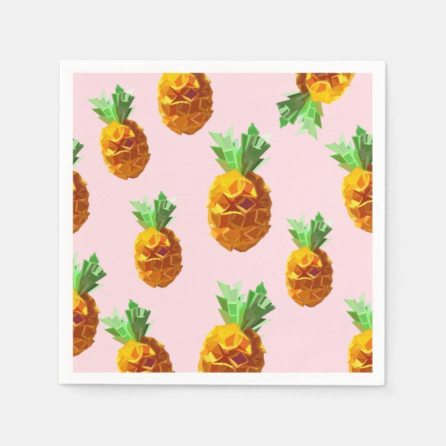 Ananas Cocktailpapier Napkins Serviette (Vorderseite)