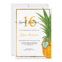 Ananas cooler Goldrahmen im Sommer Sweet 16 Foto