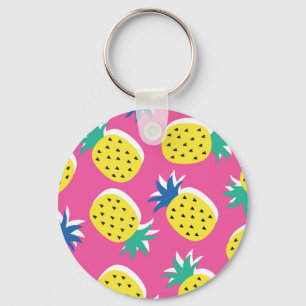 Ananas Crazy Colors: Childish Pop-Art. Schlüsselanhänger