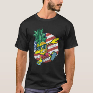 Ananas Dabbing American Flag Hawaii Gift Boys G T-Shirt