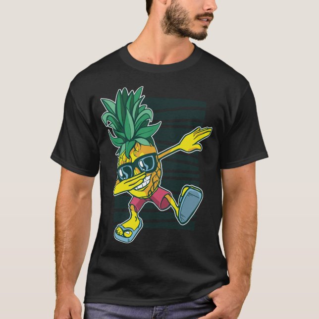 Ananas Dabbing Ananas Obstsonnenbrille Hawai T-Shirt (Vorderseite)