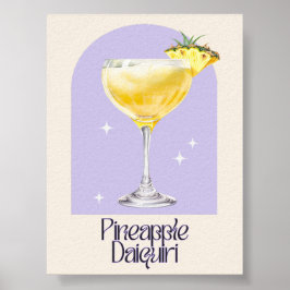 Ananas Daiquiri Art Print | Cocktail im Bar-Dekor Poster