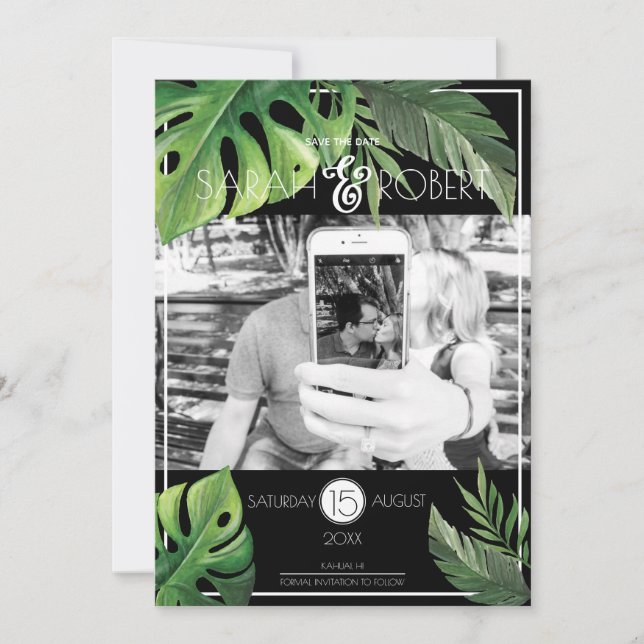 Ananas Delight Foto Save The Date (Vorderseite)