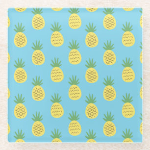 Ananas Delight: Tropische Fruchtwerbung Glasuntersetzer