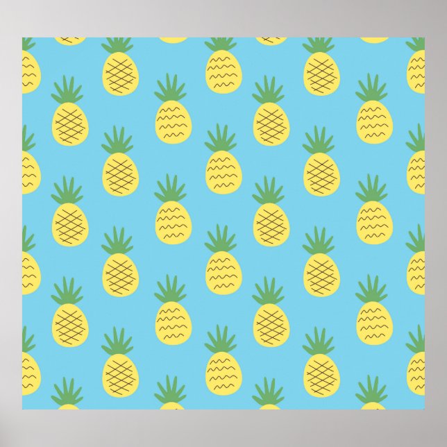 Ananas Delight: Tropische Fruchtwerbung Poster (Vorne)
