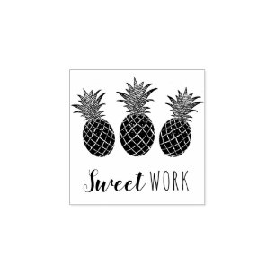 Ananas der süßen Arbeit des Lehrers Gummistempel