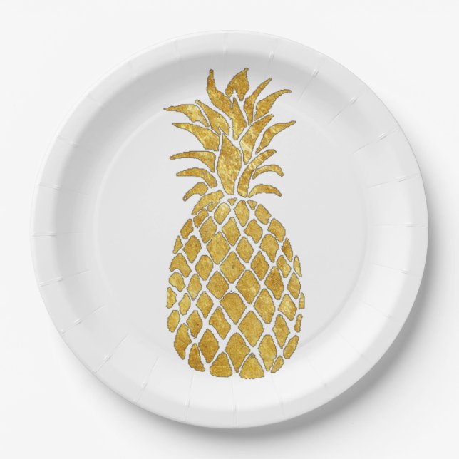 Ananas-Design Pappteller (Vorderseite)