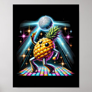 Ananas Disco Dancer Spooky Dance Kinder Poster
