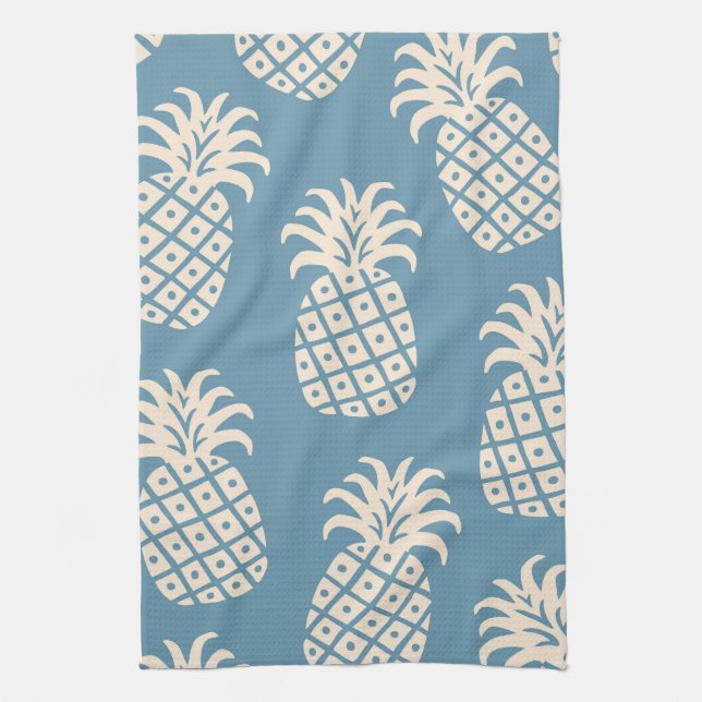 Ananas-Drehung Tropisches Design Geschirrtuch (Vertikal)