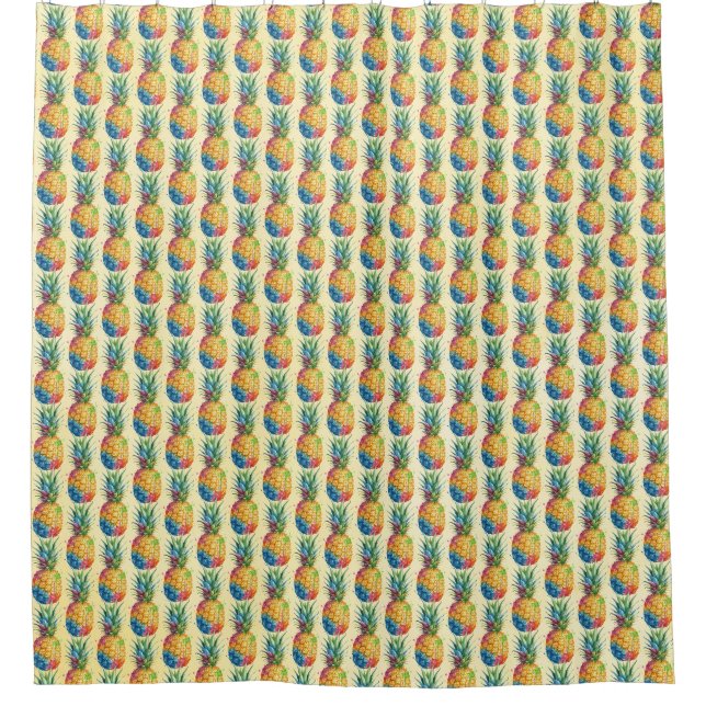 Ananas Duschvorhang (Vorderseite)