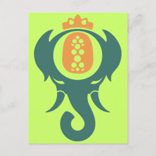 Ananas-Elephant Postkarte