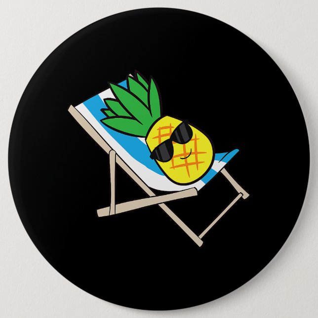 Ananas Entspannende Ananas Frucht Liebe Ananas Button (Vorderseite)