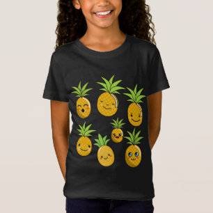 Ananas Familie Niedlich Kawaii Funny Hawaiian Obst T-Shirt