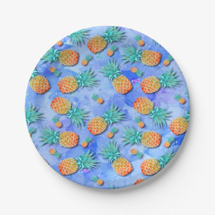 Ananas. Farbe. Feier. Pappteller