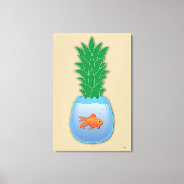 Ananas Fisch Canvas Print Leinwanddruck (Vorderseite)