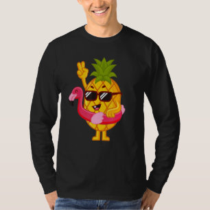 Ananas flamingo auf Flamingo Swinging Swinger M T-Shirt