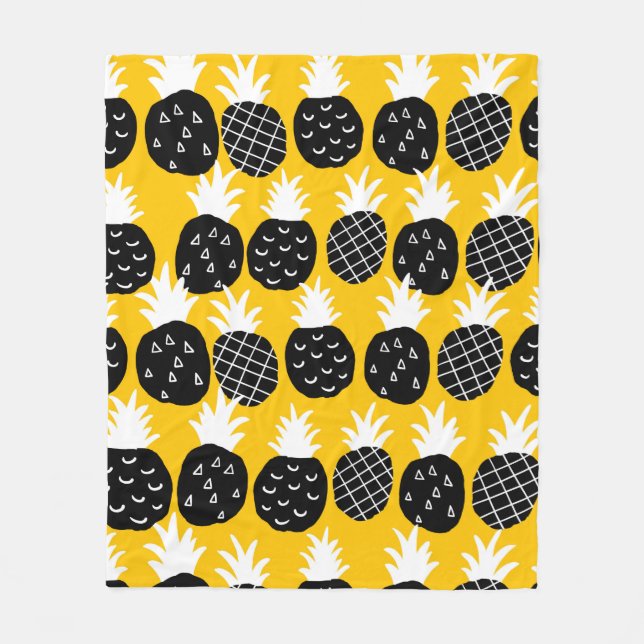 Ananas Fleecedecke (Vorderseite)