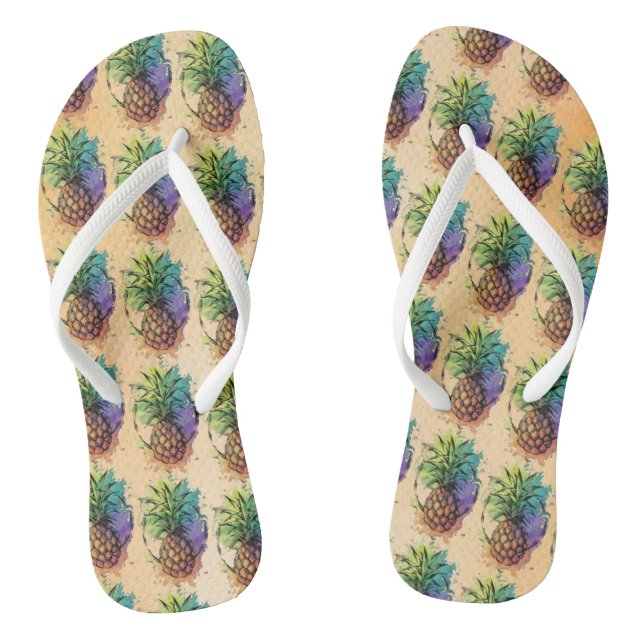 Ananas Flip Flops (Fußbett)
